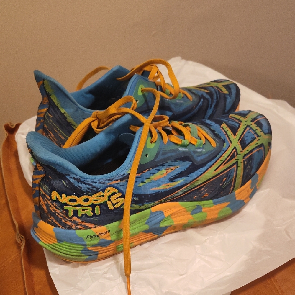ASICS Noosa Tri 15 Blue Orange Green Sneakers